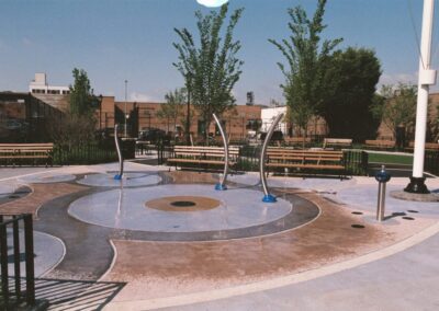 Integral Color: Toys Blue, Fusion Blue, Boulder, and Desert – Vernon Hills – Ennis Playground, Brooklyn, NY