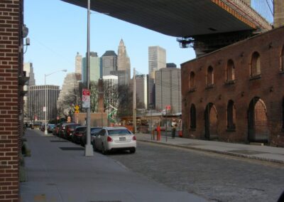 Integral Color: Cool Black 4 – NYC Department of Design & Construction – Water Street sidewalk, DUMBO, Brooklyn, NY