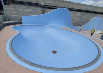 Integral Color: Cool Bimini and Sombrero Buff – Defoe Corporation – Maspeth Skatepark, Maspeth, NY